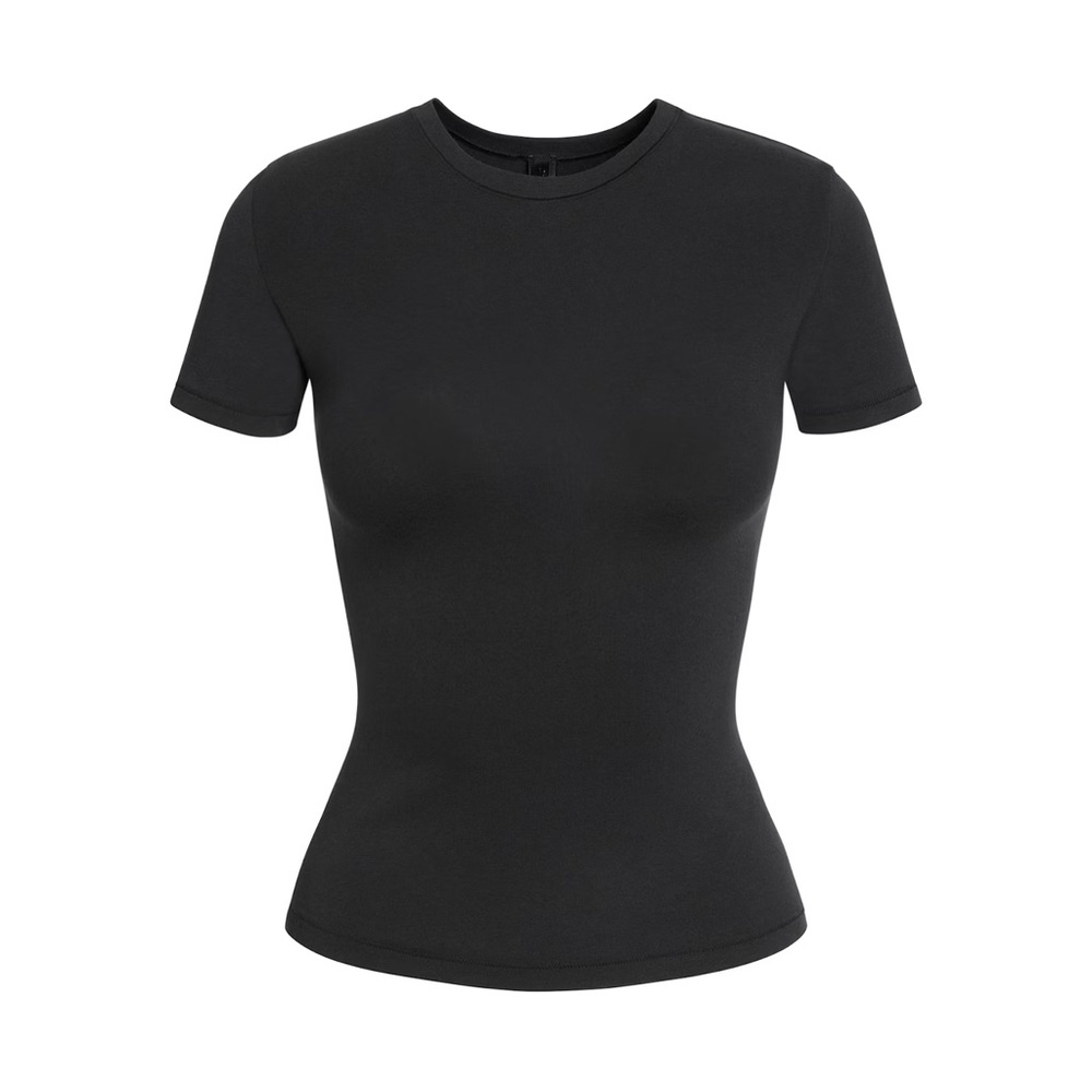 SKIMS Black Fitted Short Sleeve Tee